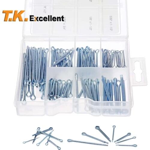T.K. Excellent Zinc Plated Cotter Pins Assortment Kit,106 Pieces