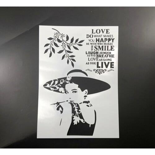 1pc Stencils Beauty Painting Template DIY Scrapbooking Album Decorative Stencils Drawing Template Reusable