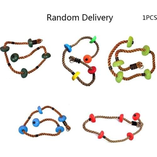 Swing Rope Jungle Gym Climbing Rope with Platforms and Disc Swing Seat Fitness Swing Set