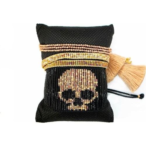 BLUESTAR Women Bracelet MIYUKI Bracelet Skull Pulseras Mujer Handmade Tassel Jewelry Accessories