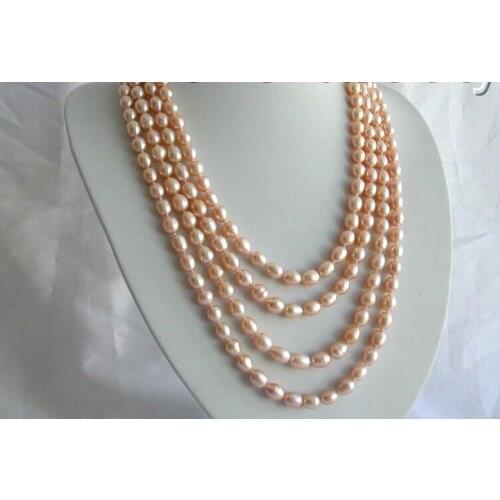 Women Gift word Love shipping> stunning long 100" 10mm baroque pink freshwater cultured pearl necklace b108 6 mujer for
