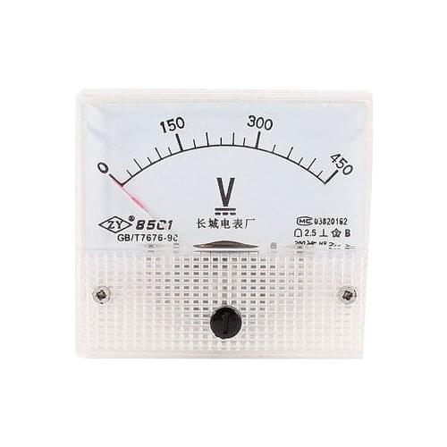 1pc Class 2.5 Accuracy DC 0-450V Analog Panel Volt Meter Voltmeter Gauge