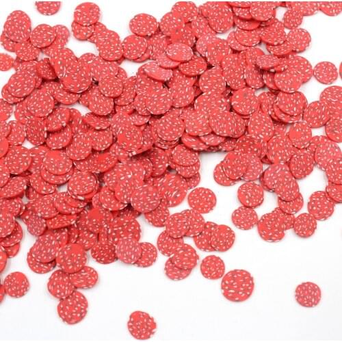 100g/lot Preserved Meat Slices Polymer Clay Salted Meat Sprinkles for Toy Decoration DIY Crafts Filler Accessories