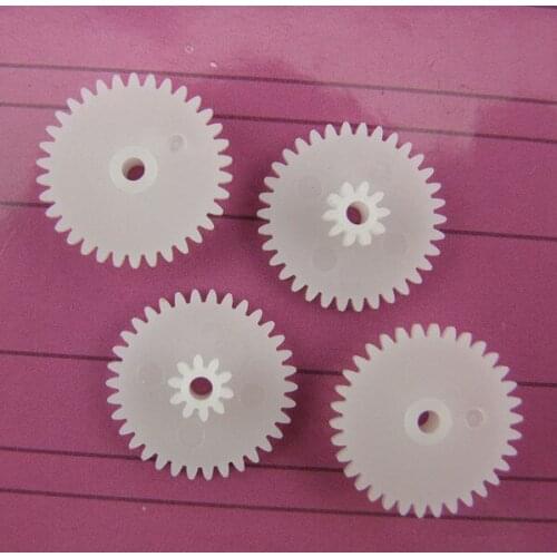 100PCS 0.5 Modulus 32082B double gear reduction gear wheel teeth stacked plastic model of remote control toys DIY Robot Parts