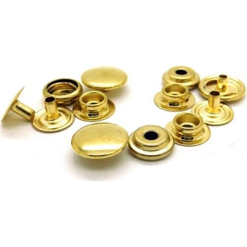 12mm SOLID BRASS Snap Fasteners Ring Socket Heavy Duty Press Popper Studs