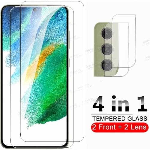 4 in 1 Camera Protective Glass For Samsung Galaxy S21 FE S20 Fan Edition S10 Lite Note 10 Light S 21 20 Screen Protector 9D Film