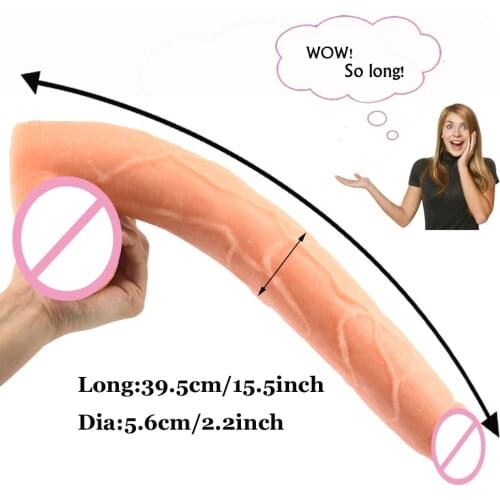 15.5 inch super long and thick anal dildo Big dick horse huge penis realistic sex toys for women vagina stimulate anal stuffed