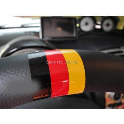 Car-Styling Steering wheel sticker German flag for Volkswagen skoda octavia benz passat b5 vw golf 4 5 6 7 tiguan polo Jetta