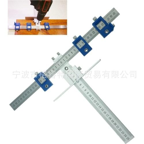 Free Shipping Aluminum furniture woodworking drilling locator Woodworking auxiliary installation tool Multi-functional drilling