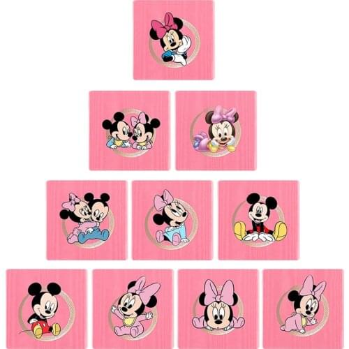 Disney cartoon Mickey Mouse classic character holiday cartoon fun 12mm/25mm square DIY glass dome jewelry fashion girl