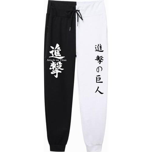 Anime cartoon Attack on Titan print PatchworkPants Harajuku Mens Pants Joggers Male Trousers Casual Sweatpants sweatpants