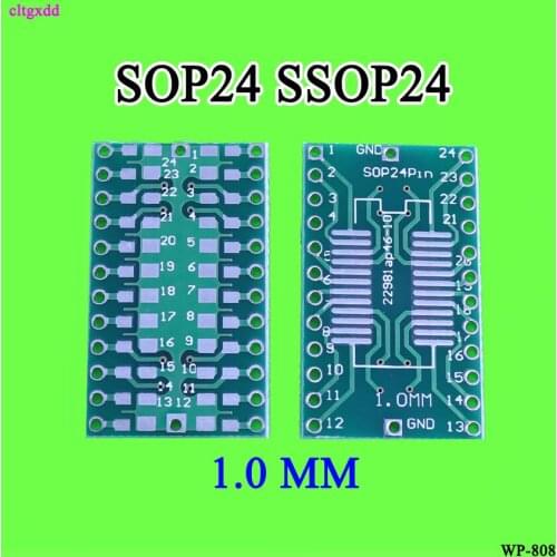 Cltgxdd 10pcs SOP24 SSOP24 adapter board DIP 1.0mm pitch SMD DIP switch adapter plate