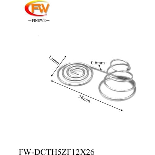 FINEWE 100pcs Battery Contact Spring/AAA Battery Spring Contact 12x26mm Positive and Negative Spring Coil Wire Nickel Plating