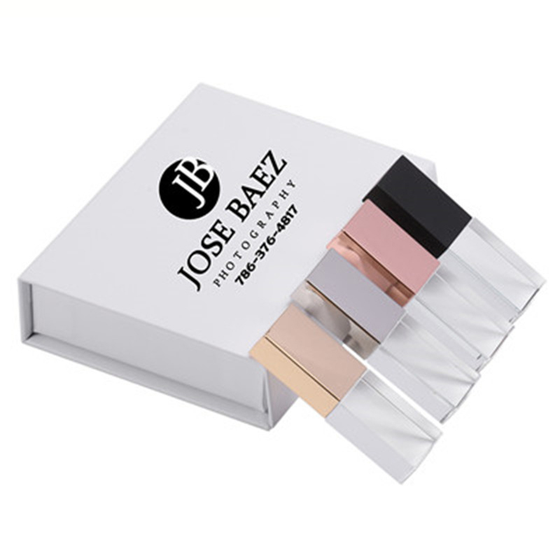 JASTER New rose gold Crystal gold usb with box usb 2.0 memory flash stick pen drive Custom Logo( over 10 pieces free LOGO)U disk