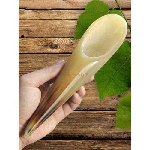 Gua sha massage tool Natural pure horn scraping tube scraping plate massage tea spoon body general neck pull rib bar face back