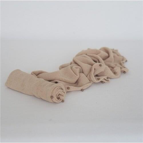 Soft Beige Newborn Stretch Knit Wrap Textured Newborn Swaddle SacK Posing Layer Baby Jersey Blanket Photography Props