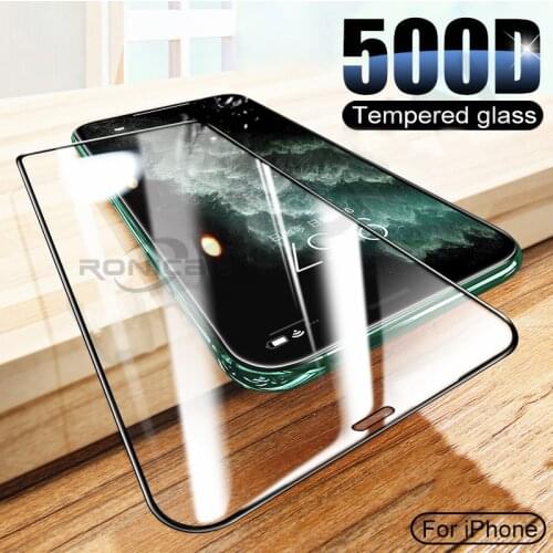 500D Curved Protective Tempered Glass For iPhone X XS 11 Pro Xs Max XR Glass Screen Protector on iPhone XR X XS Max Glass Film