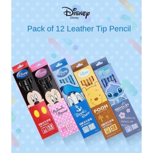 Disney 12/box of Pencils Pupils School Supplies Childrens Stationery Cute Cartoon Mickey Minnie Winnie Pencil Classmate Gift