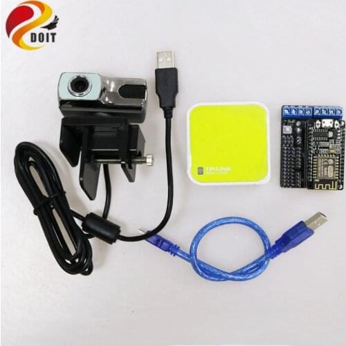Video Control Kit for Robot Arm Tank/car Chassis Remote Control Kit by ESP8266 NodeMCU Board+Openwrt Router Camera RC Toy