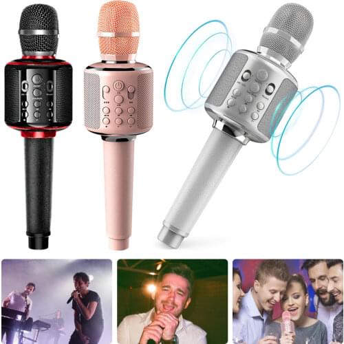 Condenser Microphone Wireless Karaoke Mobile Phone Sound Card Live Broadcast Equipment Support Bluetooth Mic for PC Interview