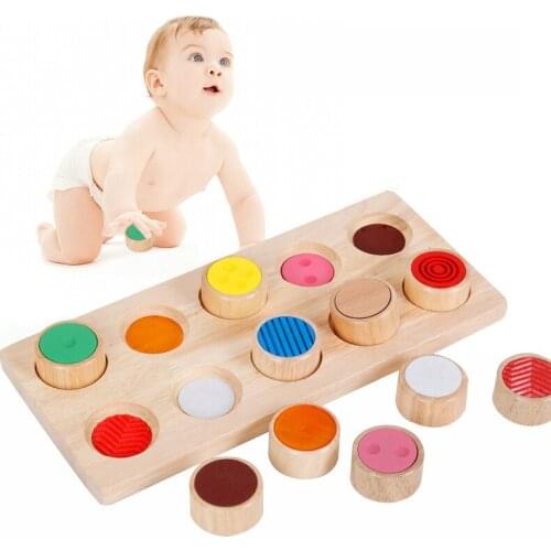 Hot Sale Baby Educational Boy Baby Wooden Montessori Sensory Material Toy Kids Preschool Educational Tactile Toy For Children