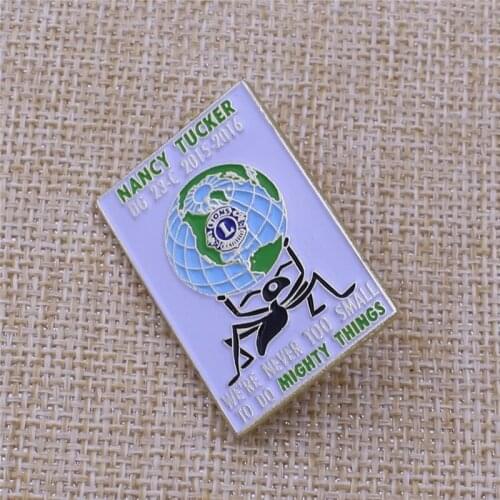 No minimum number of metal pin custom logo badges