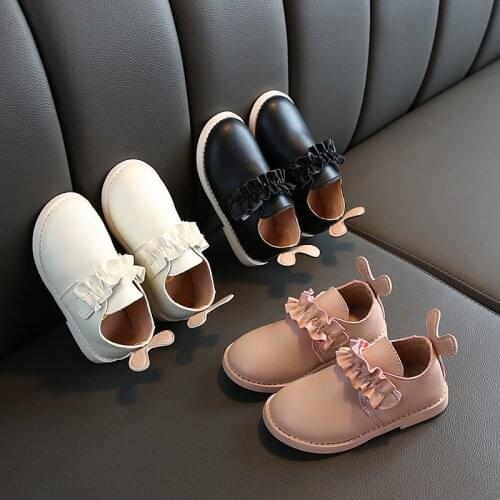 Little Girls Shoes Toddler Kids Princess Shoes Baby Girl Soft Bottom Casual Chaussure Fille Black Brown Beige 1 2 3 4 5 6 7T