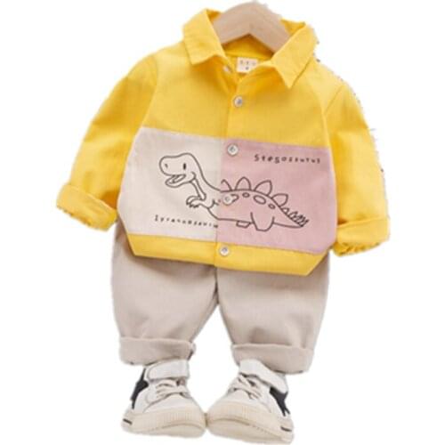 Autumn Winter New Kids Print Cotton Clothes Boys Baby Girls Fashion Shirts Pants 2Pcs/Sets Children Casual Cartoon Tracksuit