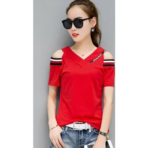 Poleras De Mujer 2019 White Black Tee Shirt Femme Striped T Shirt Women T-Shirt Cotton Short Sleeve Tshirt Women Tops Camisetas