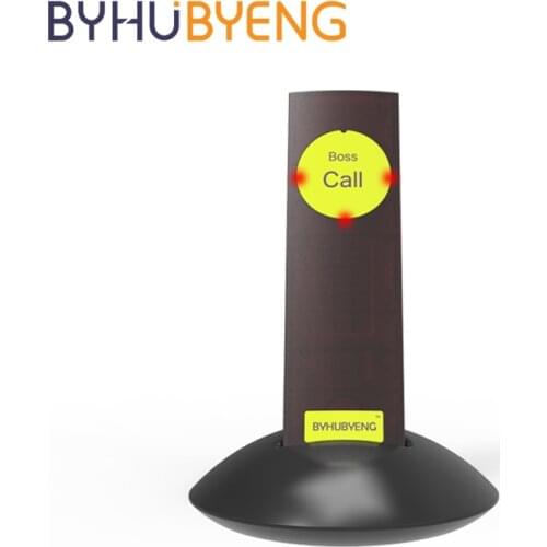BYHUBYENG Office Table Receiver Buzzer Bell Remind Pager For Boss Staff Wireless Vibration Calling System Equipamentos