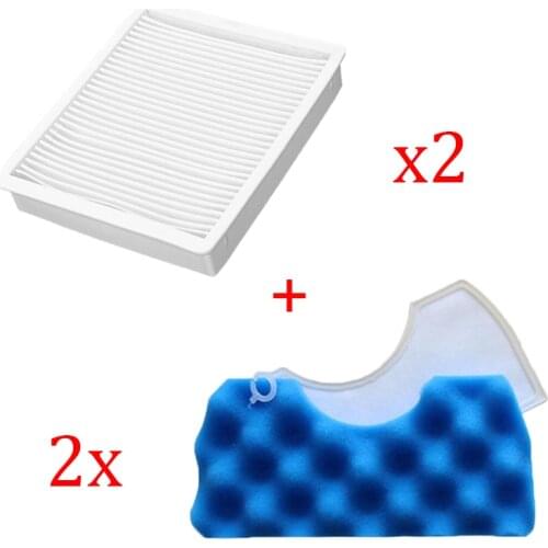 2PCS DJ63-00672D H11 Dust HEPA Filter + 2Sets Blue Sponge Filters for Samsung SC4300 SC4470 VC-B710W Robot Vacuum Cleaner Parts