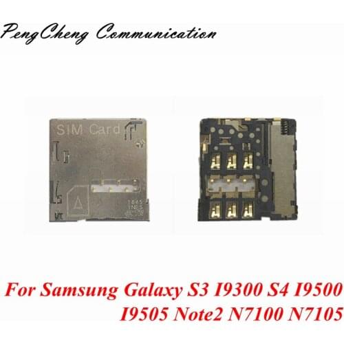 5pcs For Samsung Galaxy S3 I9300 S4 I9500 I9505 Note2 N7100 N7105 SIM Card Socket Reader Slot tray Holder Connector