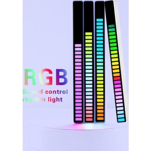 RGB colorful voice control rhythm LED light bar car self-hey multi-purpose music atmosphere USB energy-saving ambient light