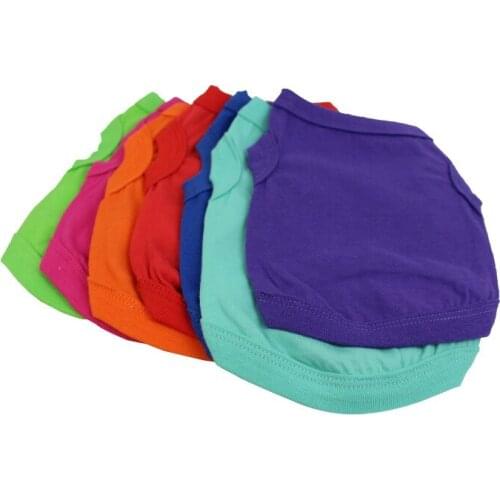 100% Pure Cotton Shirt Vest For Dogs Summer Shirt Koszulka Dla Psa Vest Solid Color Cotton Clothes For Medium Dogs Supplies