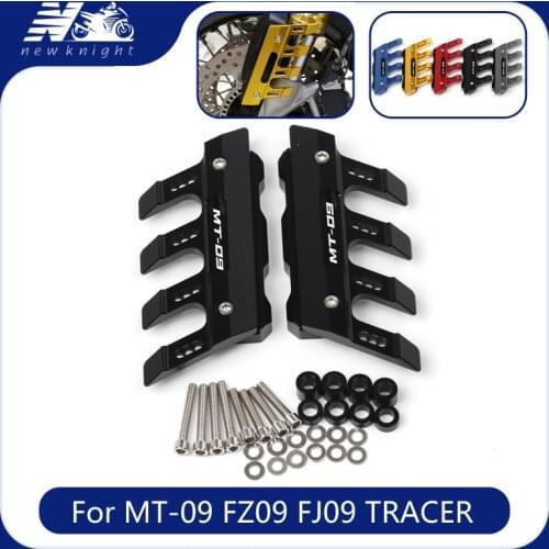 With logo For Yamaha MT09 MT-09 FZ09 FJ09 TRACER Motorcycle Accessories CNC Front Fender side anti-fall Slider rotection Guard