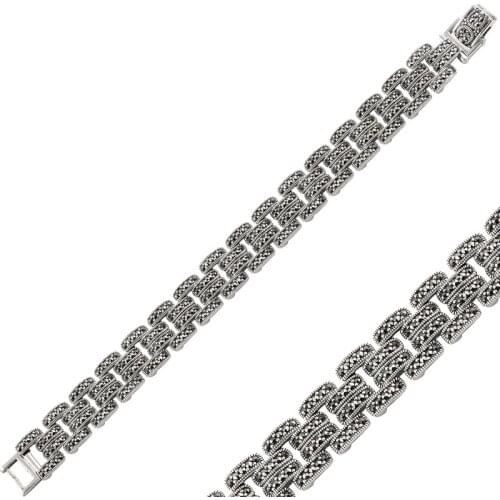Silver 925 Sterling Marcasite Sterling Bracelet