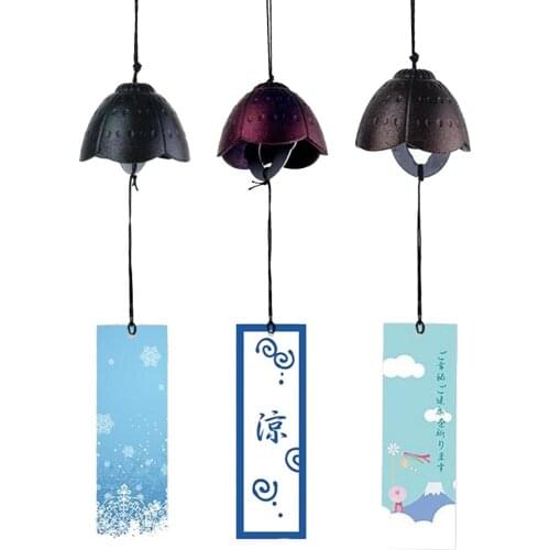 3 Pieces Traditional Japanese Furin Wind Chime Nambu Cast Iron Iwachu Bells
