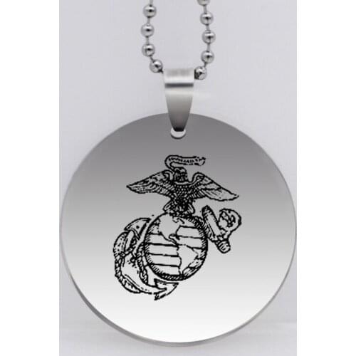 Ufine vintage jewelry dad gift pendant army card eagle earth stainless steel customed necklace N4497