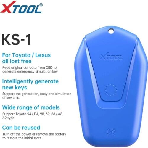 XTOOL KS-1 For Toyota Smart Key SIMULATOR KS-01 for PS90 X100 PAD2 PAD3 PAD Elite A80 H6 All Lost via OBD2 KC100 Blue Color