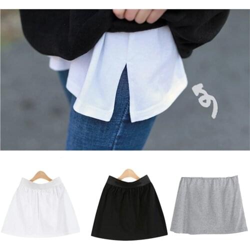 High Waist Skirt Adjustable Layering Fake Top Lower Sweep Set Skirt Half-length Splitting A Version Women Casual Skirts