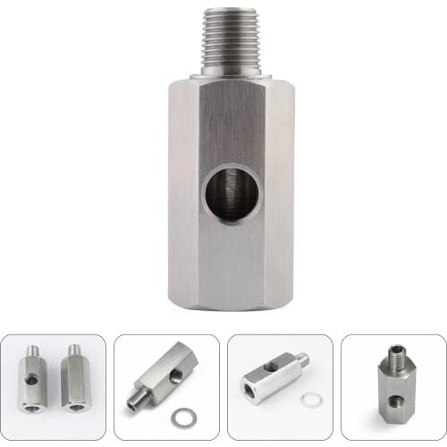 1 Set 1/8 NPT Oil Pressure Sensor Adapters Stainless Steel Turbine Adapter