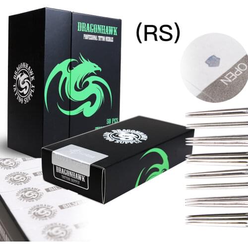 Professional Silver Series 50 pcs Tattoo Needles 1208RS Round Shader Disposable Sterile For Tattoo Trips Tips Tattoo Suplies