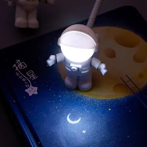 Astronaut USB Night Light Portable Spaceman Reading LED Light Computer Desk Lamp Childrens Gift