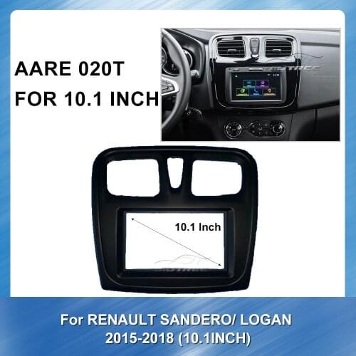 Car Audio Radio Big Screen Fascia Frame Adapter for RENAULT SANDERO LOGAN 2015-2018 stereo panel for mounting panel DVD frame