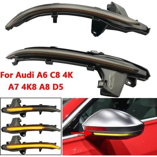 Dynamic Blinker For Audi A6 C8 4K A7 4K8 A8 D5 LED Turn Signal Mirror Indicator light 2018 2019 2020 for Audi arrow light