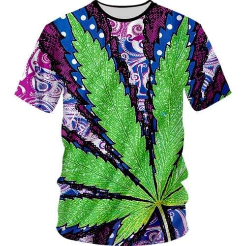 Maple Leaf Printed 3D T Shirt Men Harajuku Casual T Shirt Fashion Digital Qucik Dry Undershirt T-Shirt Camisa Fitness 7XL