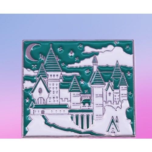 Harry witch and wizard school Fantasy magic Castle Enamel Pin Wizarding World brooch