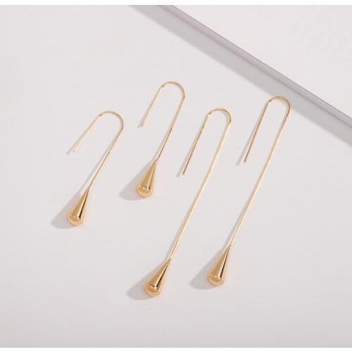 CELI Style Teardrop Lines Contracted Drop Earrings for Women