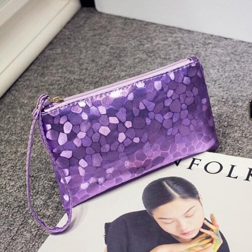 WESTERN AUSPICIOUS Wallet Women PU Leather Carteira Feminina Long Zipper Lady Purse Small Bags for Women 2020 Purple Gold Blue