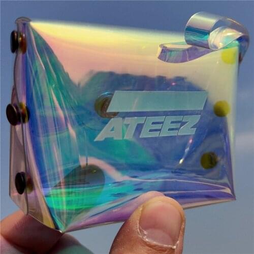 KPOP ATEEZ Combination Peripheral Coin Purse A TEEnager Z Laser Pencil Case Cosmetic Case Jiang Lu Shang YEO SANG Hot Sale